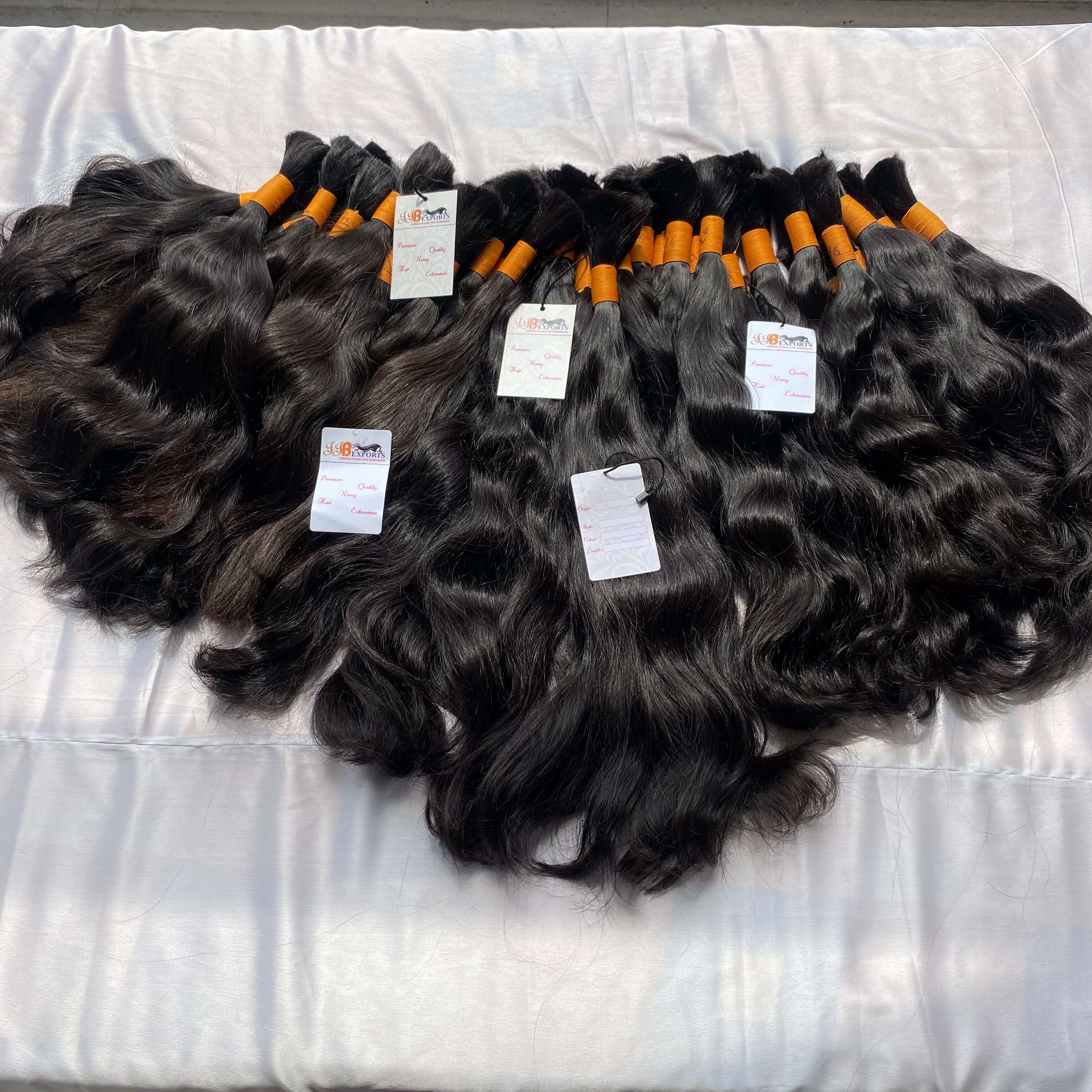 Wholesale Factory Price 100% Natural Indian Bulk Cuticle Aligned Raw Human Hair Length: 10-30 Inch (In)