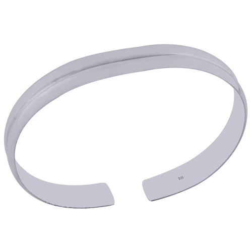 Plain 925 Sterling Solid Silver Bangle Diameter: Length: 8 Mm X Thickness: 2 Mm Millimeter (Mm)