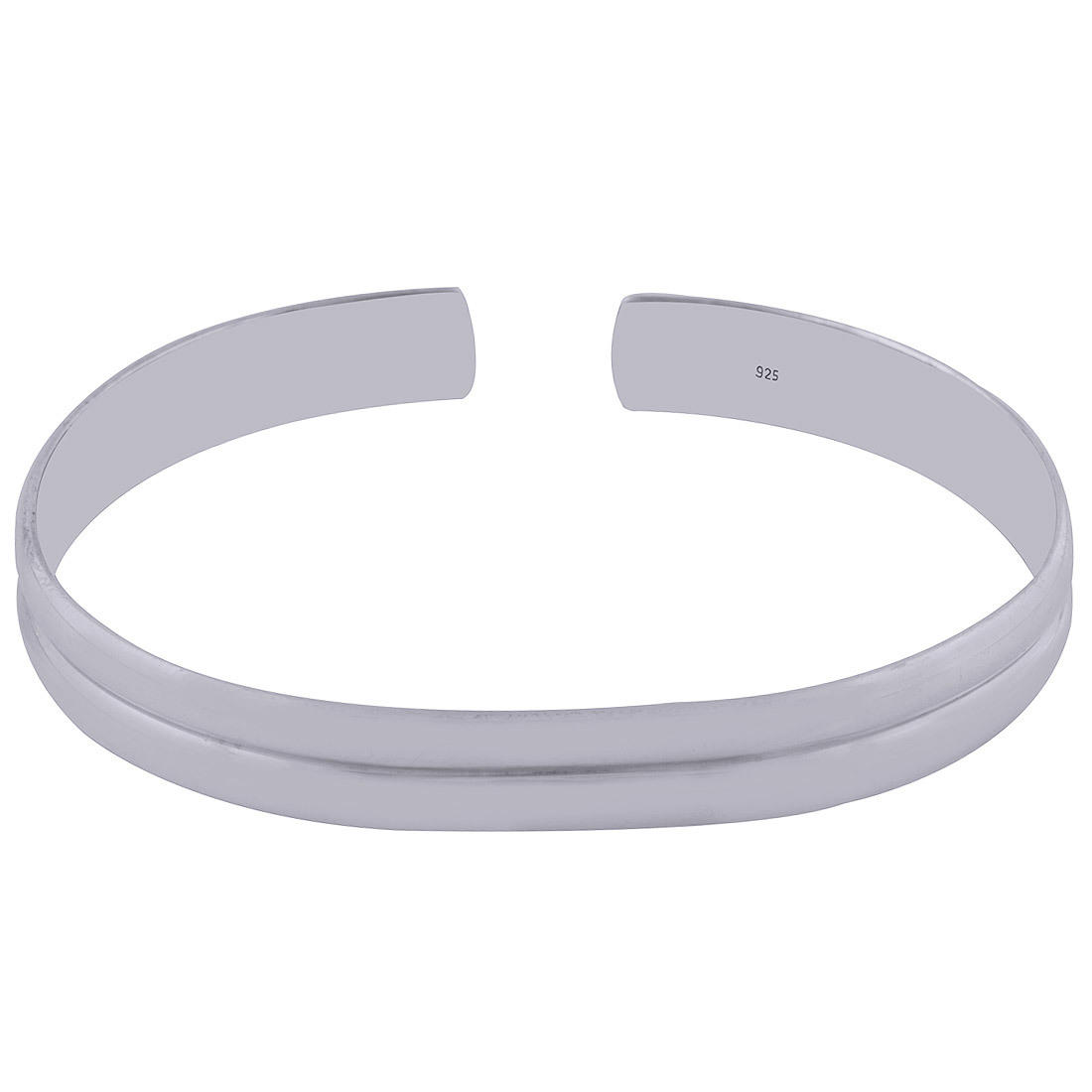 Plain 925 Sterling Solid Silver Bangle Diameter: Length: 8 Mm X Thickness: 2 Mm Millimeter (Mm)