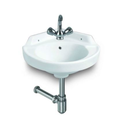 White Wash Basin - Ceramic Wall Mounted Polished Finish | One Piece Structure Versatile Design In Multiple Colors