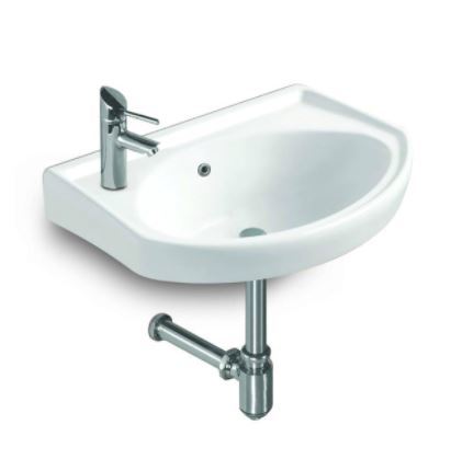 White Wash Basin - Ceramic Wall Mounted Polished Finish | One Piece Structure Versatile Design In Multiple Colors