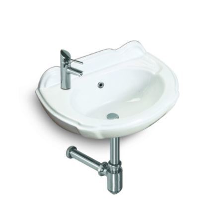 White Wash Basin - Ceramic Wall Mounted Polished Finish | One Piece Structure Versatile Design In Multiple Colors