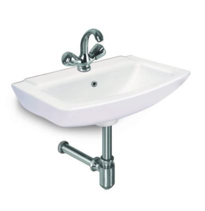 White Wash Basin - Ceramic Wall Mounted Polished Finish | One Piece Structure Versatile Design In Multiple Colors