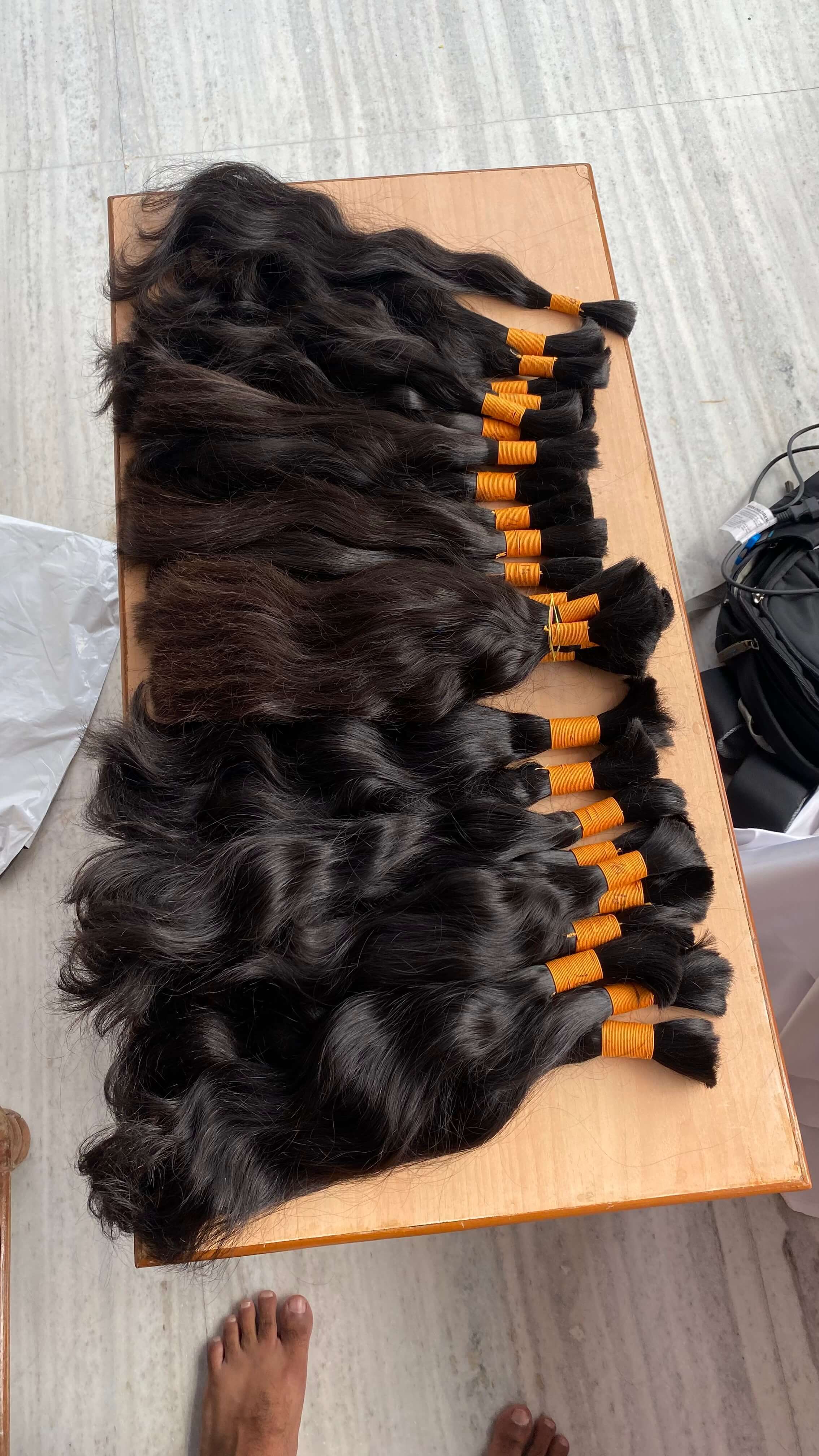Natural Black Super Quality Single Drawn Brazilian Raw Virgin Bulk Human Hair Extensions