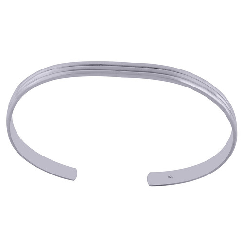 Plain 925 Sterling Solid Silver Bangle Diameter: Length: 5 Mm X Thickness: 1.5 Mm Millimeter (Mm)