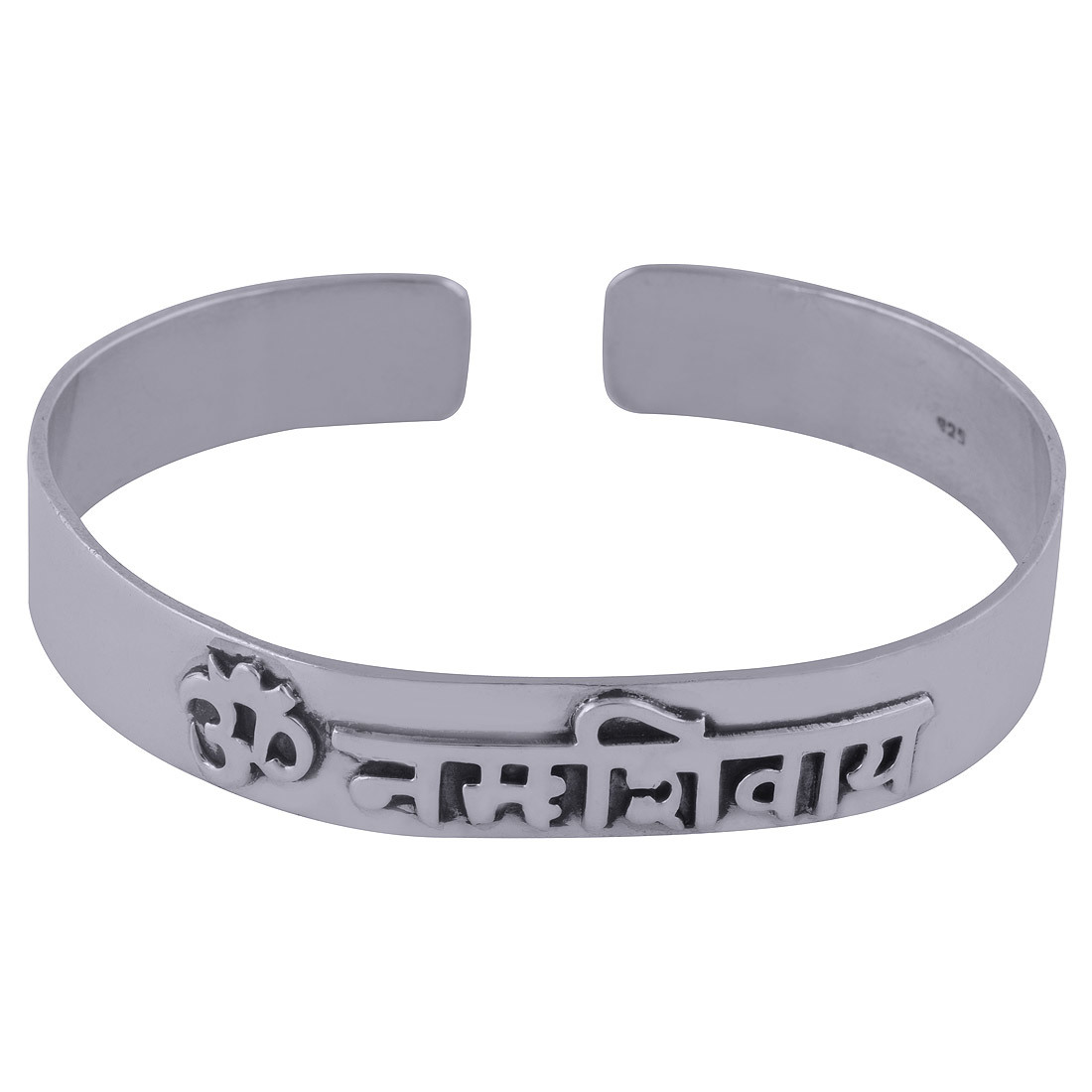 Plain Om 925 Sterling Solid Silver Bangle Diameter: Length: 12 Mm X Thickness: 1 Mm Millimeter (Mm)