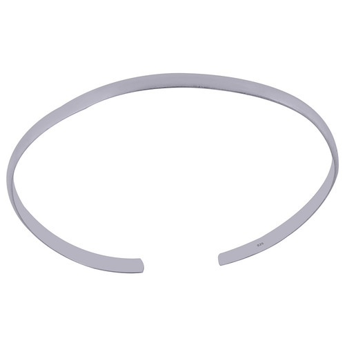 Plain 925 Sterling Solid Silver Bangle Diameter: Length: 4.5 Mm X Thickness: 1.5 Mm Millimeter (Mm)