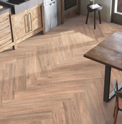 200 X 1200 Wood Floor Tiles - Ceramic, 200 Mm X 1200 Mm, Beige, Grays, Multi Color | Non-slip, Acid-resistant, Gloss, Textured Finish
