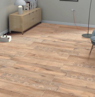 200 X 1200 Wood Floor Tiles - Ceramic, 200 Mm X 1200 Mm, Beige, Grays, Multi Color | Non-slip, Acid-resistant, Gloss, Textured Finish