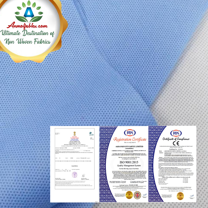 Multicolor Ssmms Non Woven Fabricwholesale Ssmms Medical Non Woven Fabric In Roll Tnt Sms For Surgical Gown