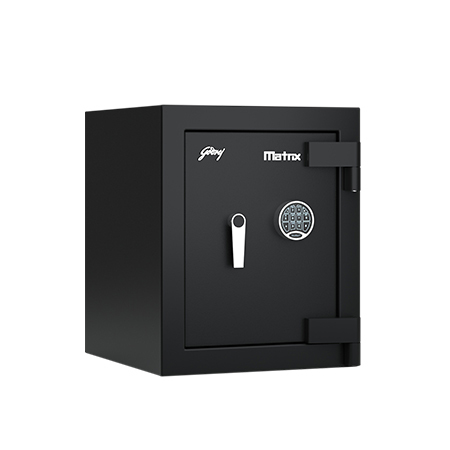 Godrej Matrix 1814 Digital Electronic Safe Locker - 23.5x19.1x20 Inches, Matte Black | Fire Resistant, Multi-level Password Protection, Shooting Bolt Mechanism, Adjustable Shelves