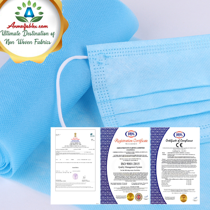 Ssmms Polypropylene Non Woven Fabric Density: 15 To 70 Gsm Gram Per Cubic Meter (G/m3)