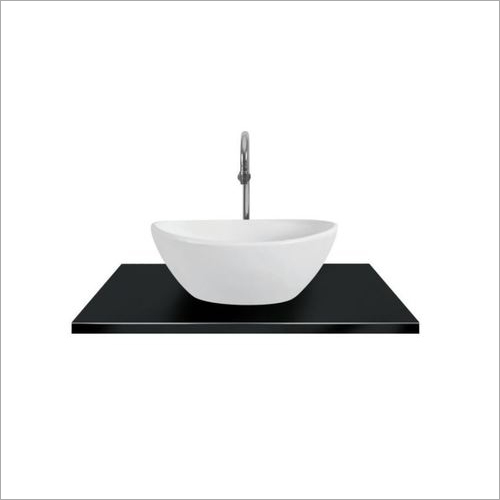 White Table Top Wash Basin - One Piece Ceramic, Glossy Finish | Elegant Design, Luxury Style, Easy Installation