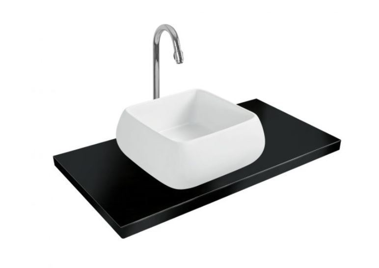 White Table Top Wash Basin - One Piece Ceramic, Glossy Finish | Elegant Design, Luxury Style, Easy Installation