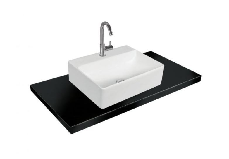 White Table Top Wash Basin - One Piece Ceramic, Glossy Finish | Elegant Design, Luxury Style, Easy Installation