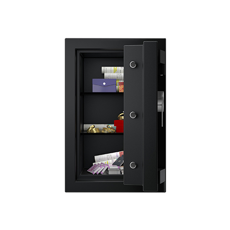 Godrej Home Safe Matrix Locker - 74.8x48.6x51 Cm, Black | Fire & Tool Resistant Design, Multi-level Digital Lock, Adjustable Shelves