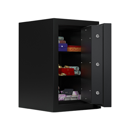 Godrej Home Safe Matrix Locker - 74.8x48.6x51 Cm, Black | Fire & Tool Resistant Design, Multi-level Digital Lock, Adjustable Shelves