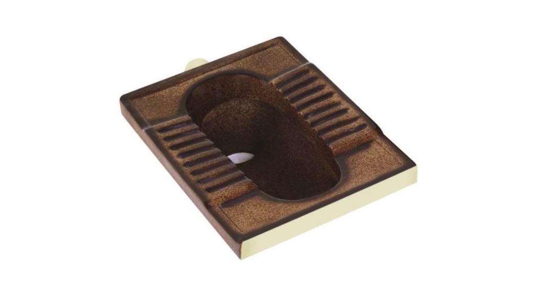 Rustic Toilet Pan - One Piece Ceramic, Square Shape, Floor Mounted, Glossy Finish, Available In Any Color | Innovative Design, Elegant Style