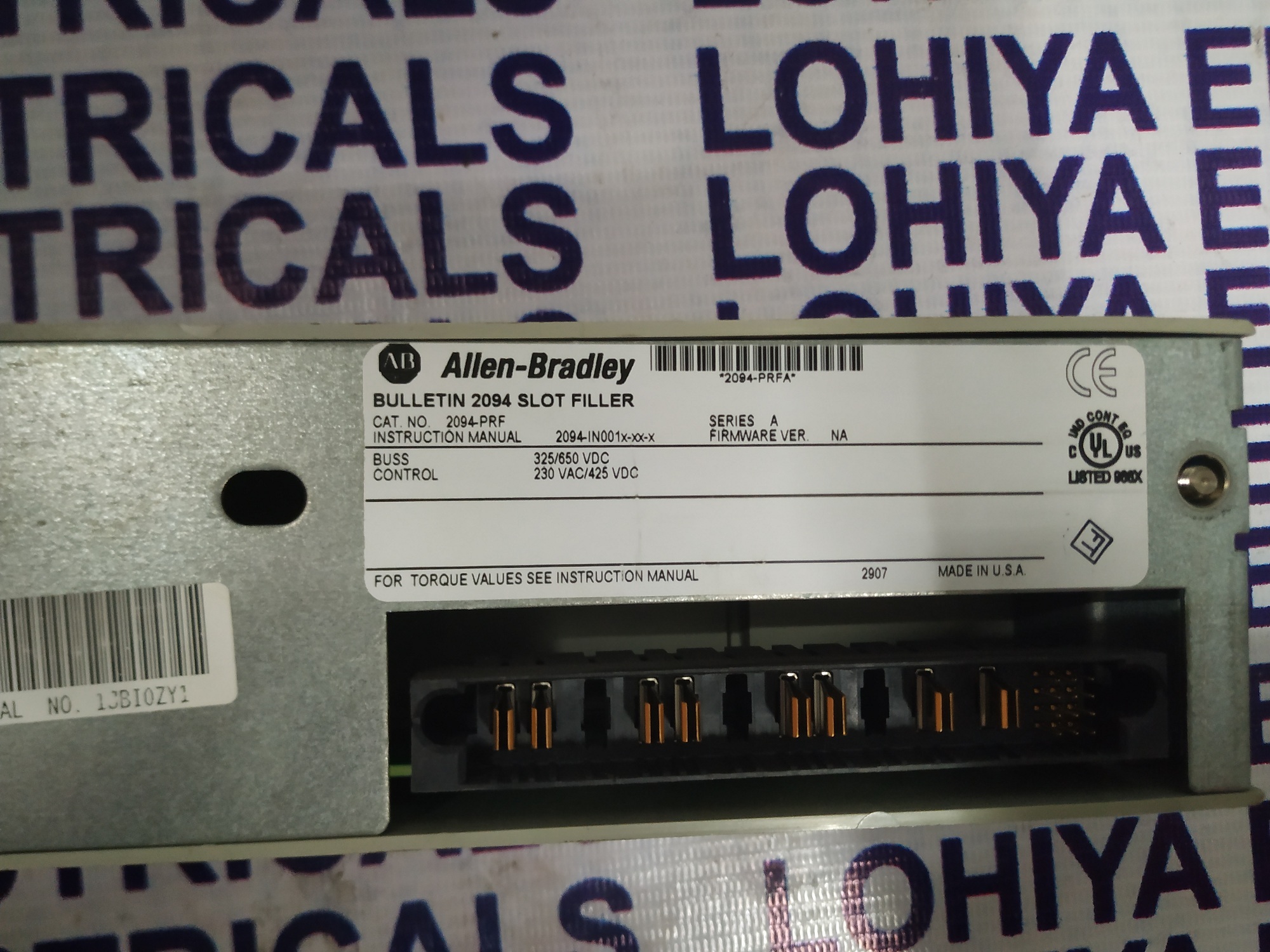 Allen Bradley Bulletin Slot Filler Module 2094-prf