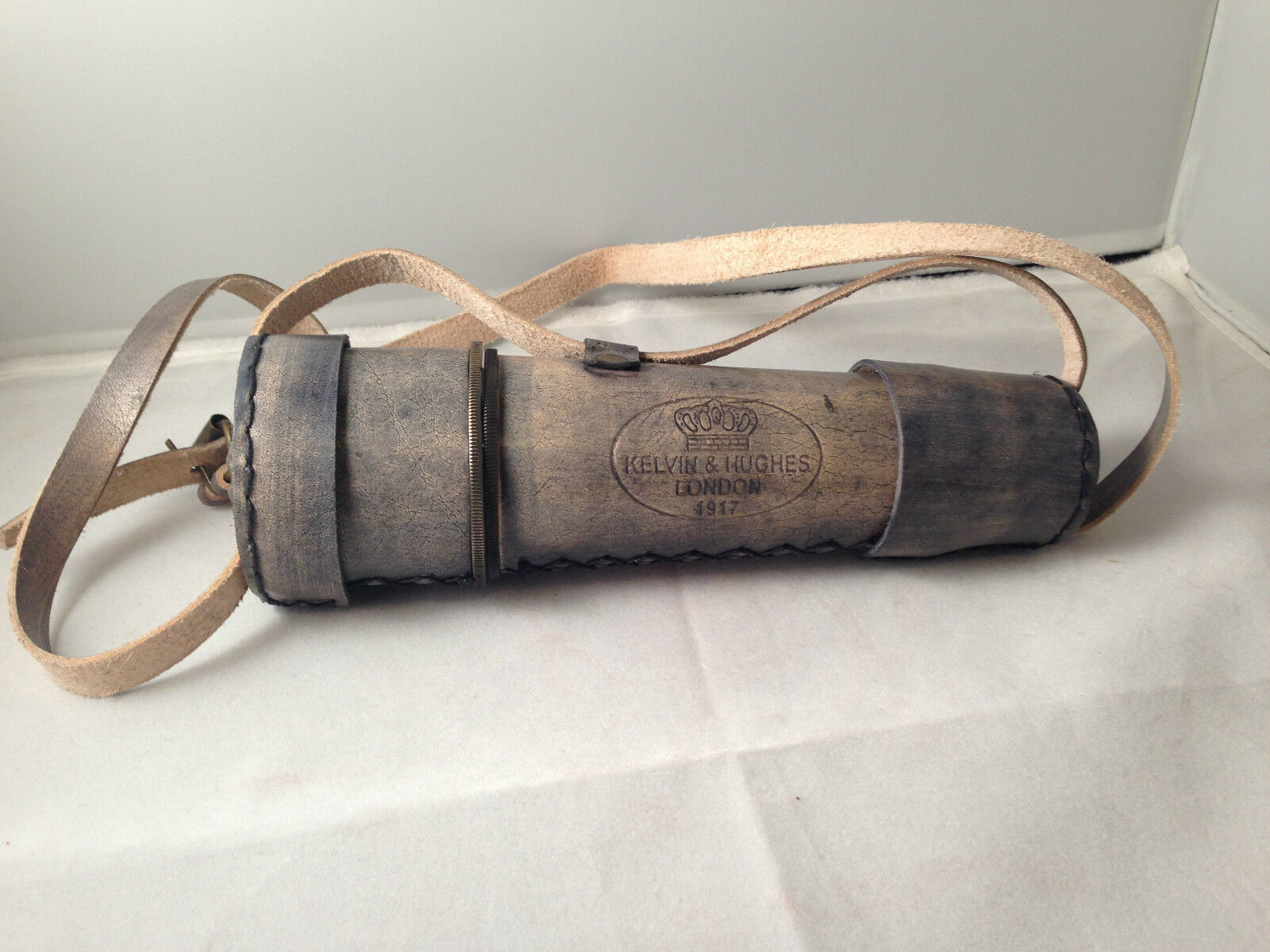 18 Inch Nautical Marine Spyglass Ww1 Brass Telescope With Leather Case View Angle: Straight