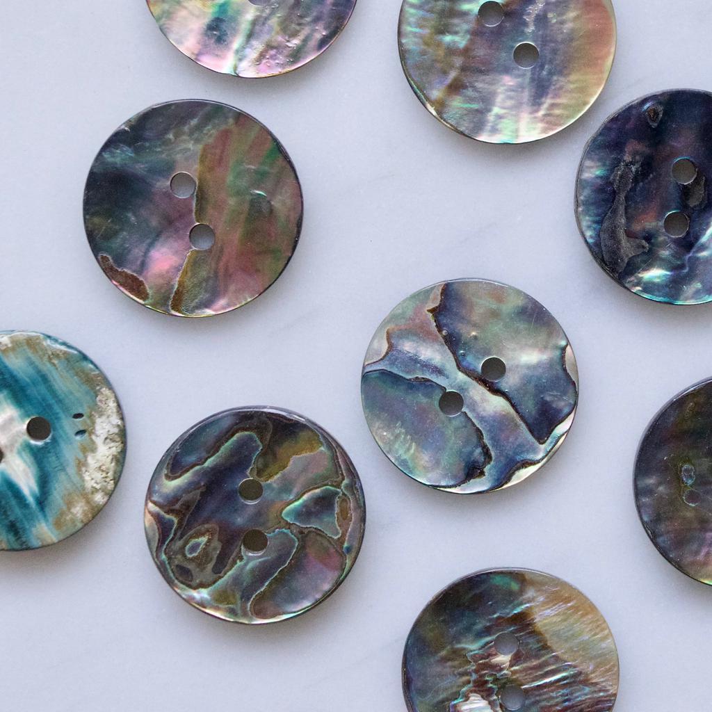 Paua Shell Buttons - Color: Multi Color