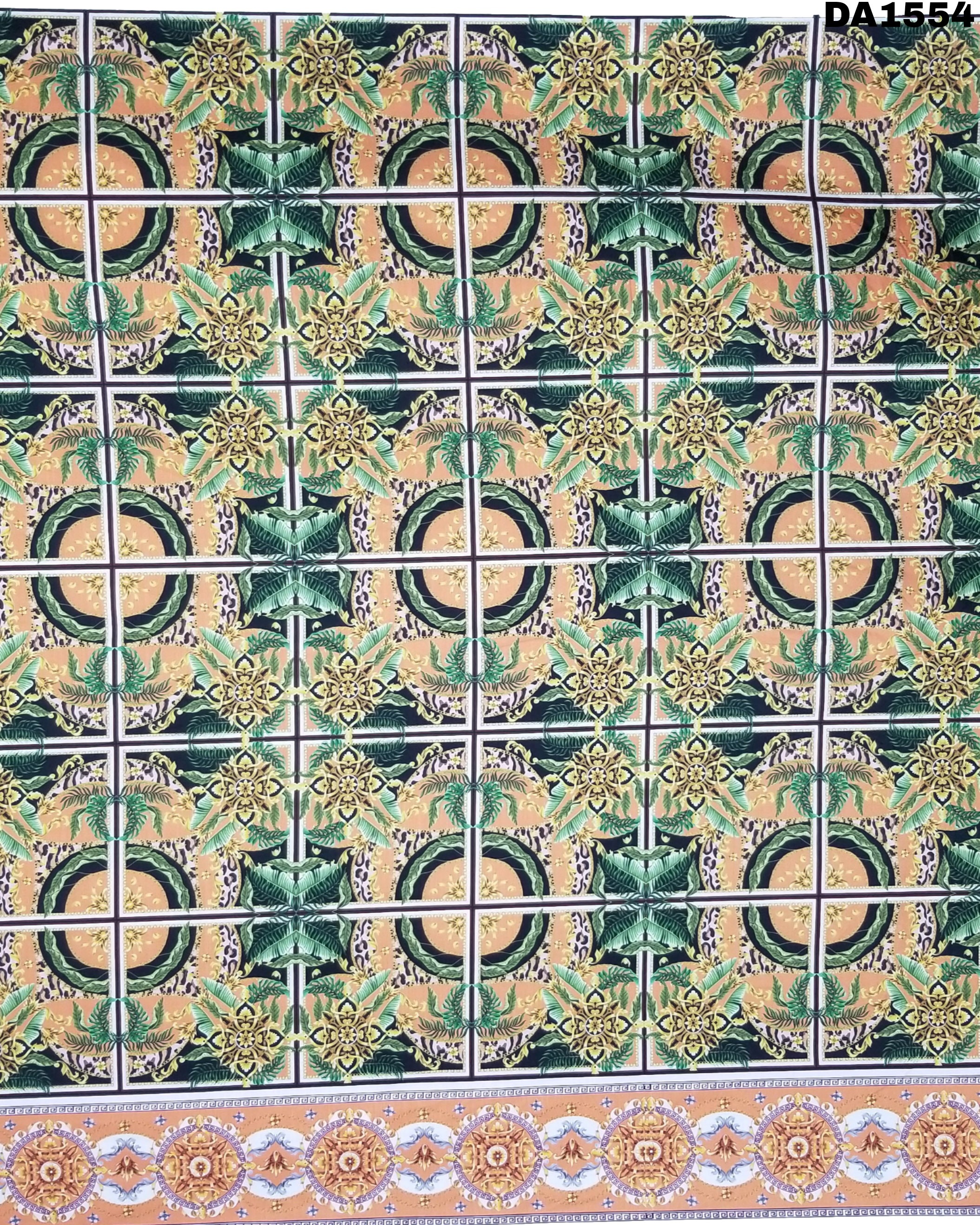 Beautiful Digital Print Design On Rayon Slub Fabric - Fabric Width 58" Inch, Available In Many Colors, Washable, Designed For Garment Use