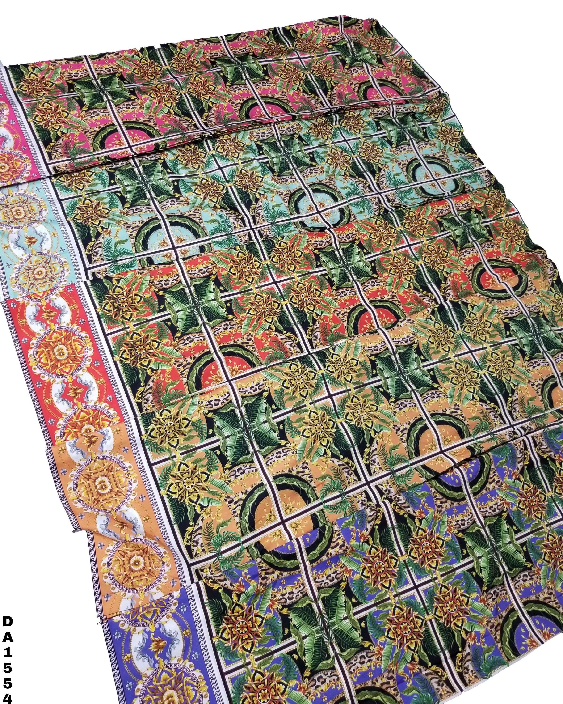 Beautiful Digital Print Design On Rayon Slub Fabric - Fabric Width 58" Inch, Available In Many Colors, Washable, Designed For Garment Use