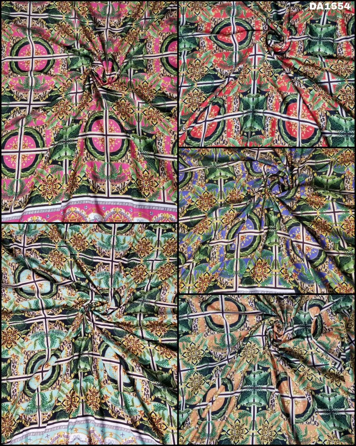 Beautiful Digital Print Design On Rayon Slub Fabric - Fabric Width 58" Inch, Available In Many Colors, Washable, Designed For Garment Use