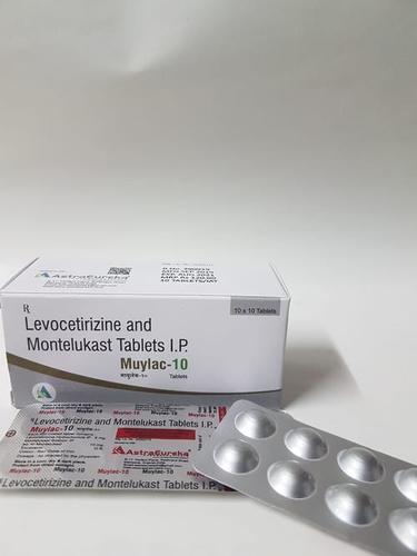 Muylac - Levocetrizine 5mg + Montelukast 10mg Tablets | Anti-bacterial, For Adults & Women, Recommended For Nausea, Headache, Skin Rash