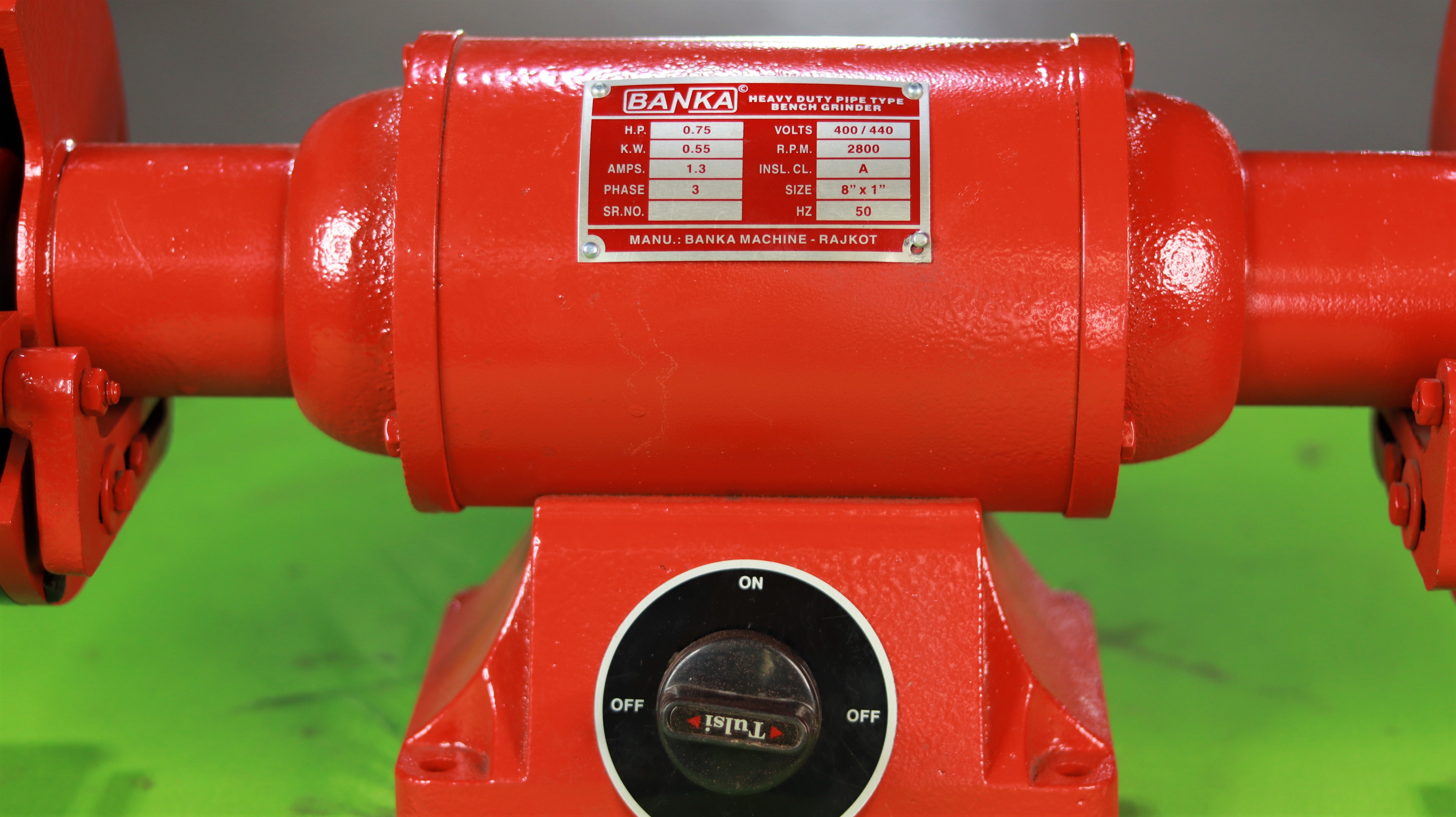 Cast Iron Light Duty Pipe Type Bench Grinder (Two Bearings)