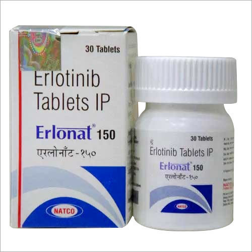 Erlonat 150 - Erlotinib 150mg | Tablet for Treatment of Non-Small Cell Lung Cancer and Pancreatic Cancer, Store Below 30°C, Dosage 100mg/150mg
