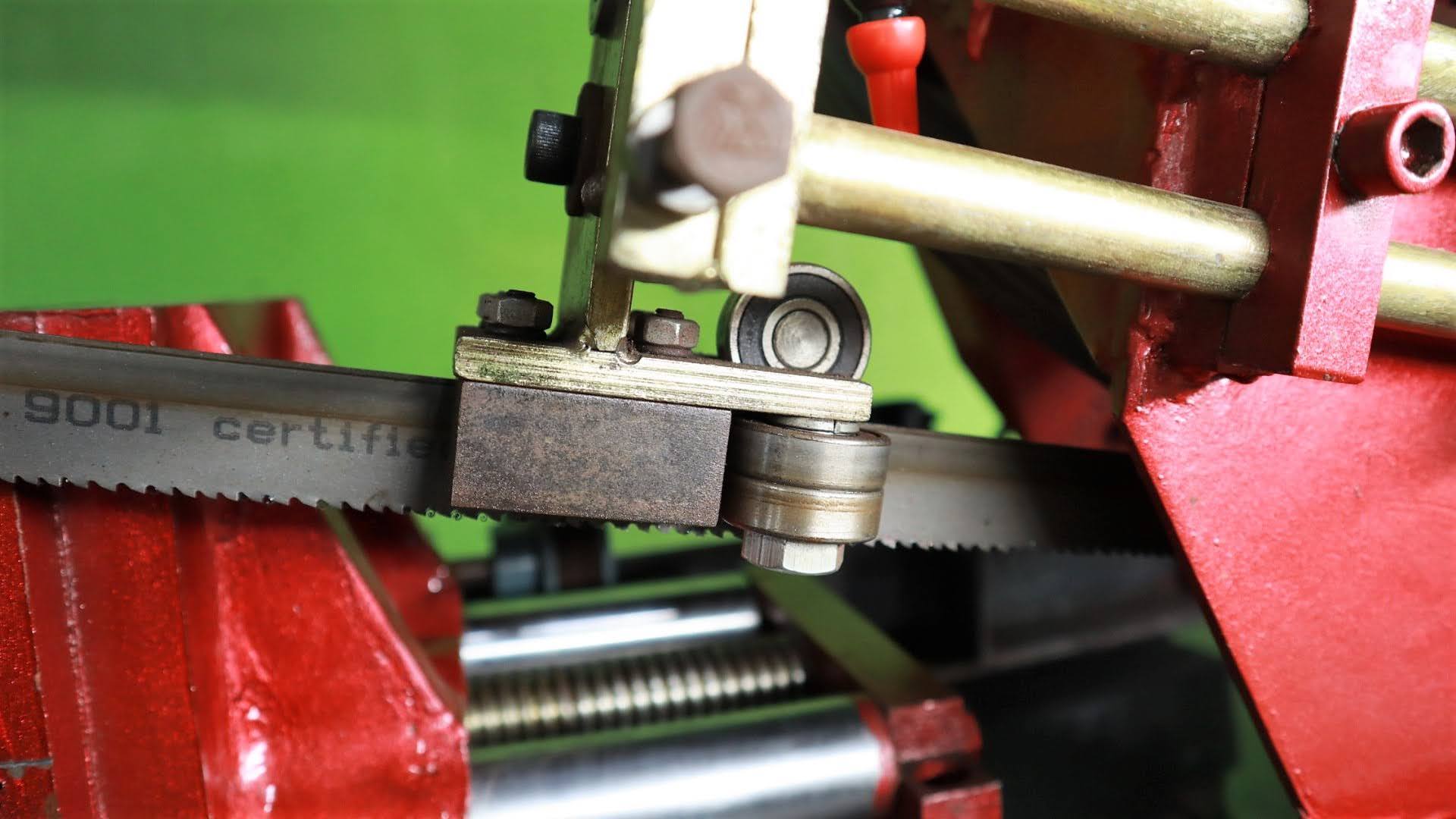 Bandsaw Cutting Machine (300mm) - 300 Mm Cutting Capacity, Dimensions: 1800 X 700 X 1350 Mm, Color: Blue & Grey, 2.0 Hp Motor, Water Cooling System, 3-year Warranty, Semi-automatic Function