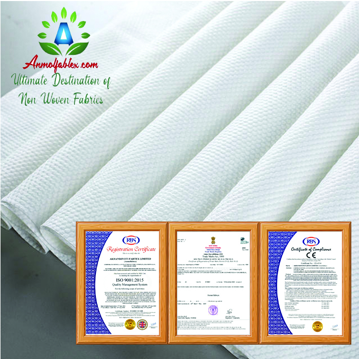 70% Polyester 30% Viscose Wood Pulp Spunlace Nonwoven Fabric For Wet Wipes - 10-260 Gsm, Width 10cm-320cm, Color White | Anti-static, Quick Dry, Tear-resistant, Waterproof