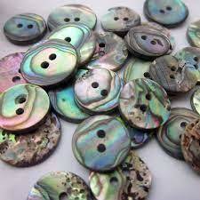 Abalone Buttons - Natural Round 2-hole Style, 14-20mm Smooth Finish | Excellent Durability, Crack Proof Design