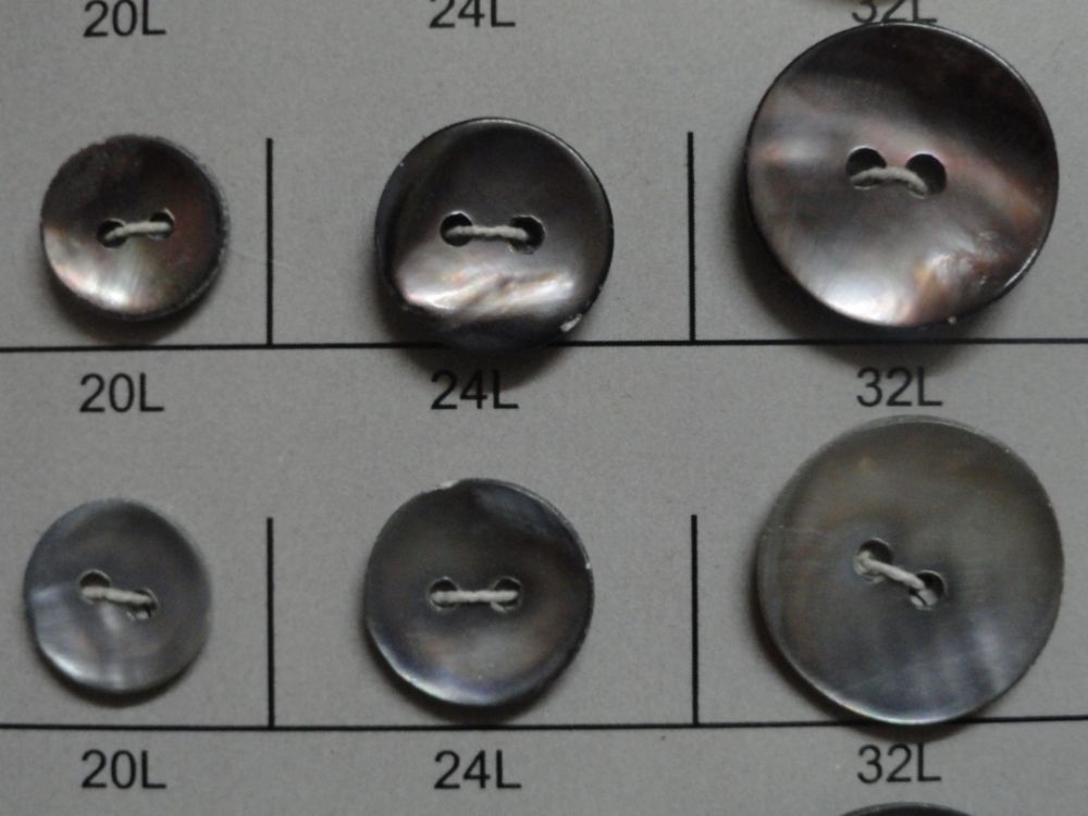 Brown Mop Buttons - 16l Size, Round Flatback Design | Durable 2-hole Closure, Elegant Brown Color