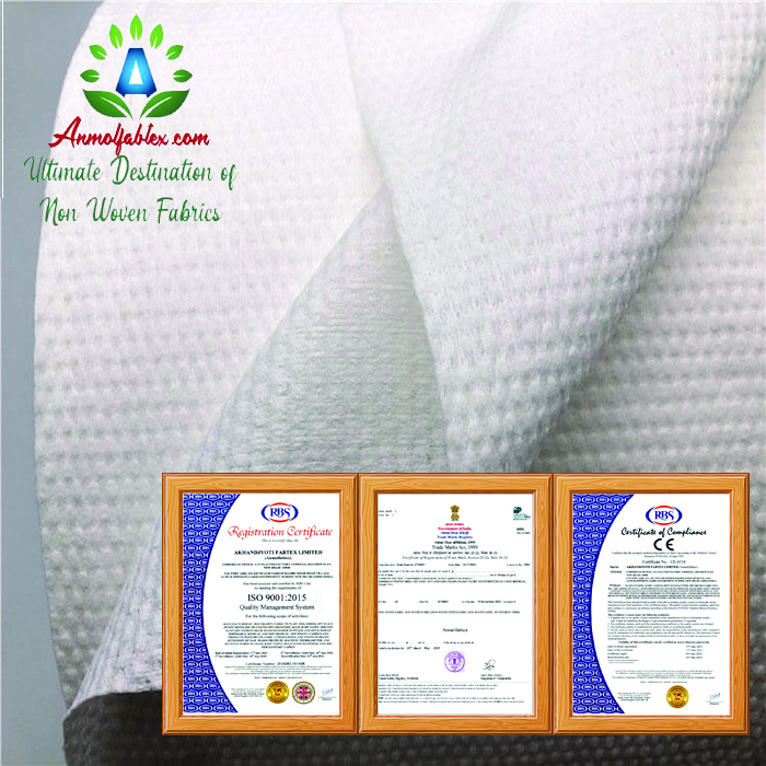Soft Handle, Fluffy, High Moisture Absorption, Spunlace Nonwoven Fabric - Polyester, 10-260 Gsm , Smooth, Flame Retardant, Anti-static, Quick Dry, Eco-friendly, Non-toxic