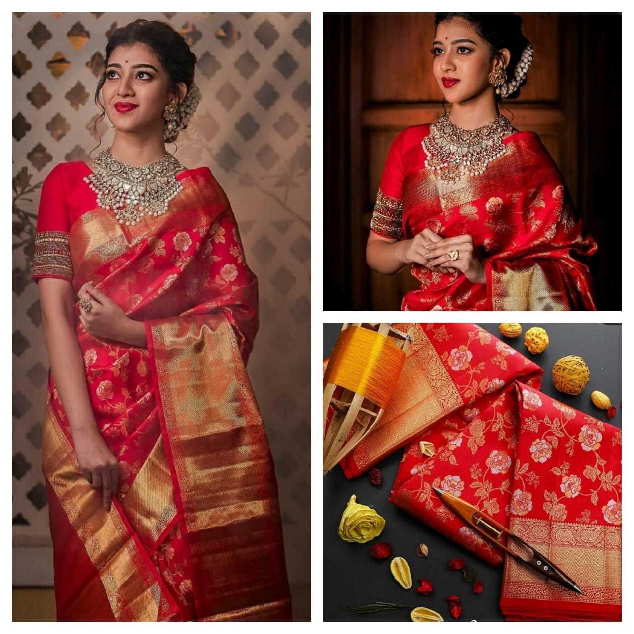 Multicolor Traditional Kanchipuram Reach With Lovely Blue Pallu Weaving Saree