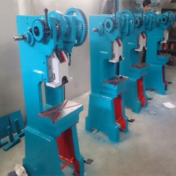C Type Power Press Machine - 10 Ton, 400 X 250 Mm Bed, 1 Hp Motor | Metal, Blue, 540 Kg Weight, Industrial Usage, 3-year Warranty