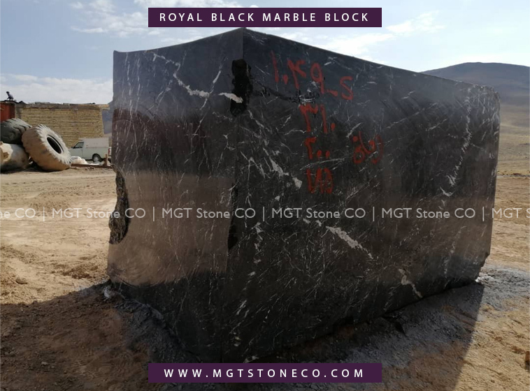 Royal Black Marble - Premium Quality Natural Stone | Luxurious Black And White Patterns, Versatile For Countertops And Bathrooms