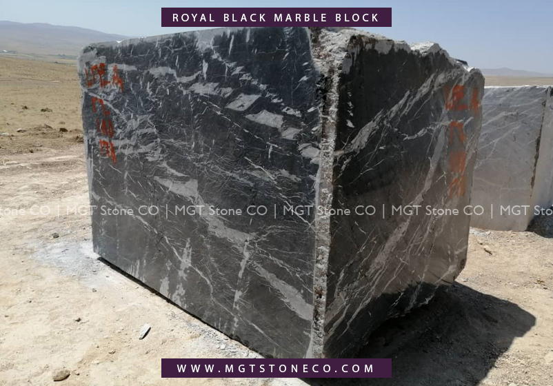 Royal Black Marble - Premium Quality Natural Stone | Luxurious Black And White Patterns, Versatile For Countertops And Bathrooms