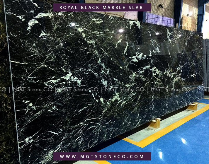 Royal Black Marble - Premium Quality Natural Stone | Luxurious Black And White Patterns, Versatile For Countertops And Bathrooms