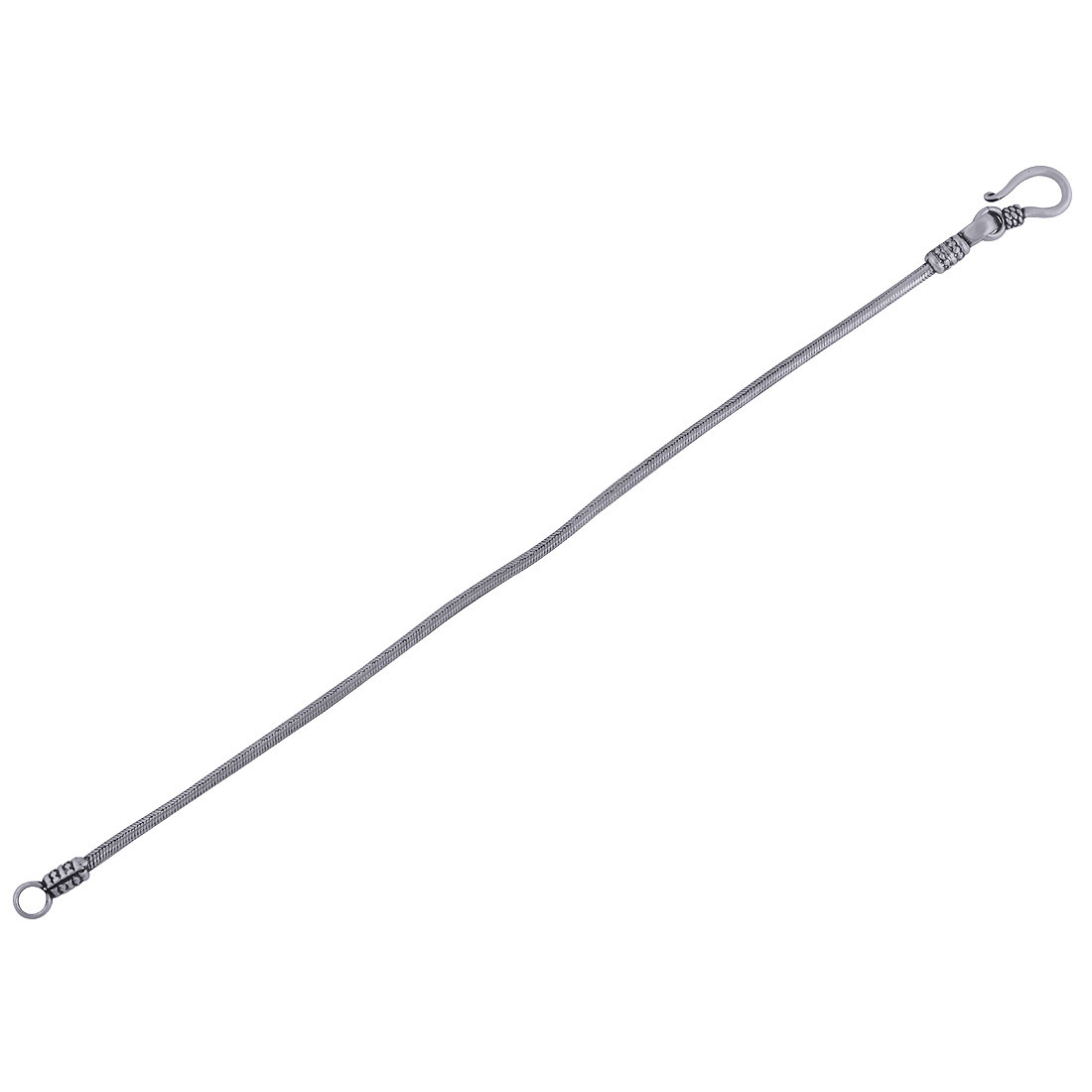 Plain 925 Sterling Silver Bracelet - Length: 8 Inch X Width: 2 Mm | Classic Silver Alloy Design For Men, Women, And Children