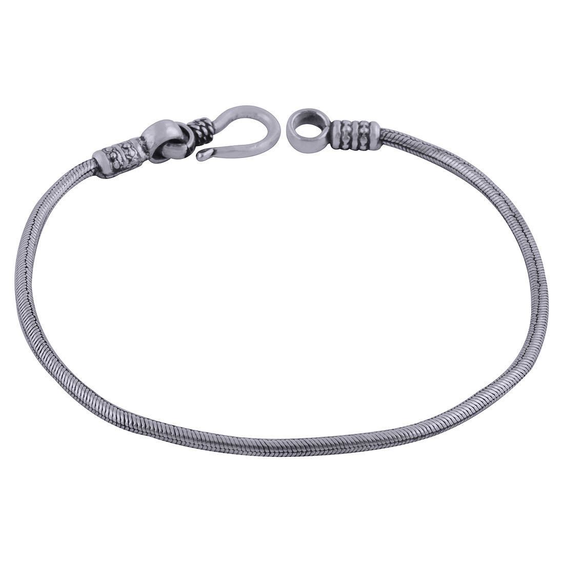 Plain 925 Sterling Silver Bracelet - Length: 8 Inch X Width: 2 Mm | Classic Silver Alloy Design For Men, Women, And Children
