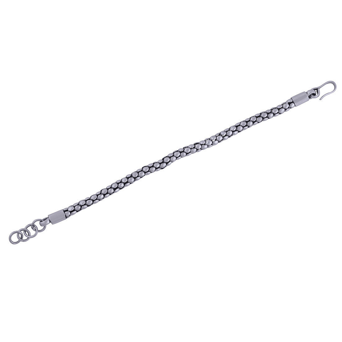 Textured Plain 925 Sterling Solid Silver Bracelet Diameter: Length:8.5 Inch X Width:5 Mm Millimeter (Mm)