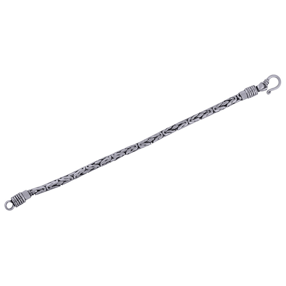 Textured Plain 925 Sterling Silver Bracelet - 8 Inch Length X 5 Mm Width | Classic Fashion Jewelry, Solid Silver Alloy Material