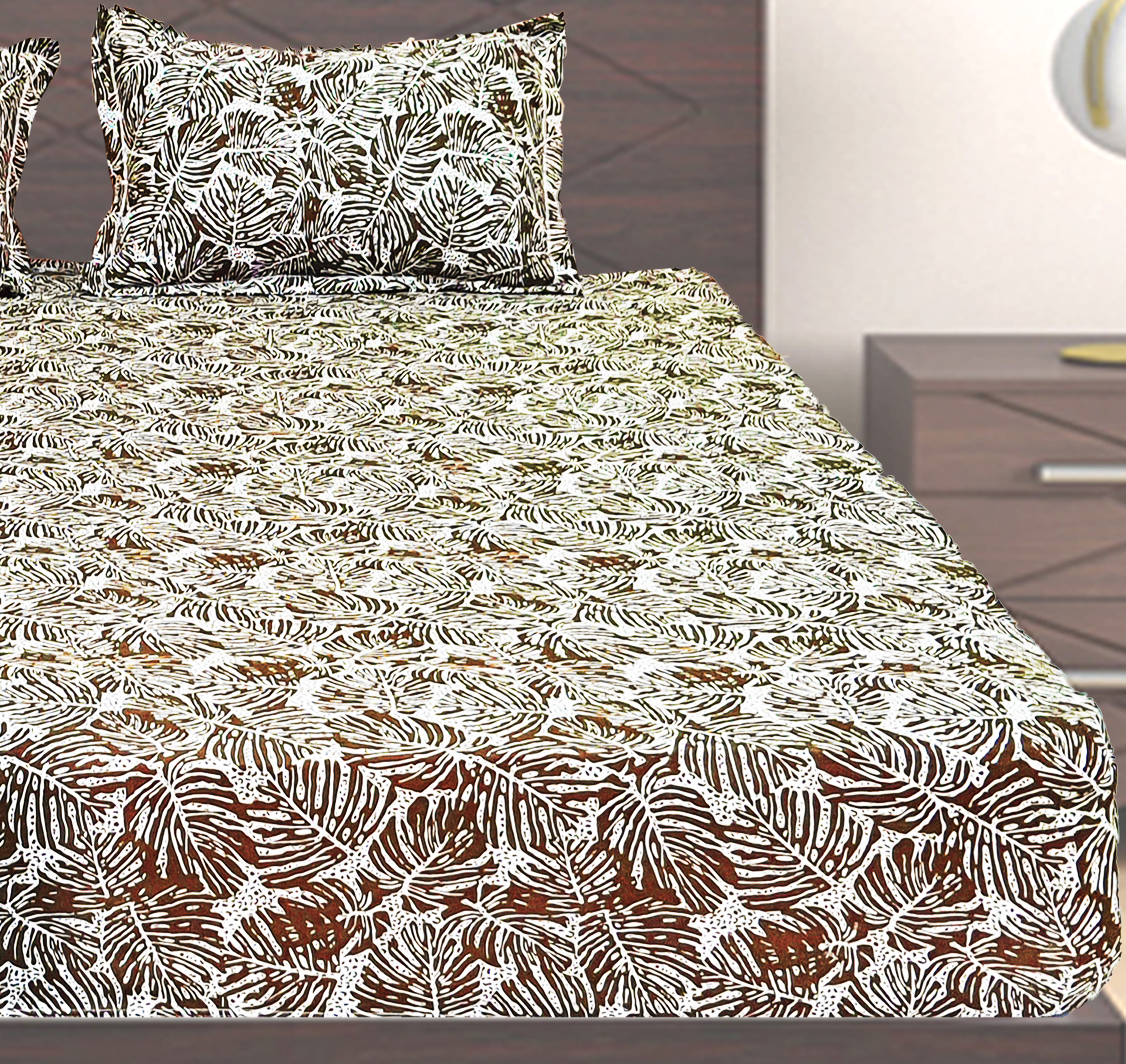 Aalingana S 100% Cotton Printed Jersey Fitted Sheets - Color: Multicolor
