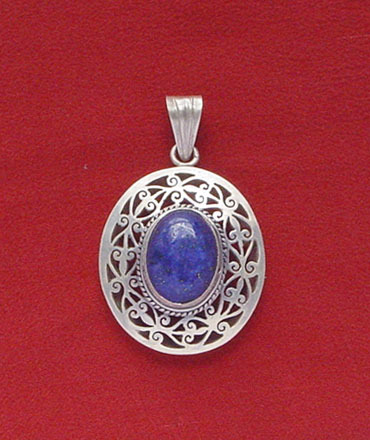 Silver With Lapis Pendant Gender: Women