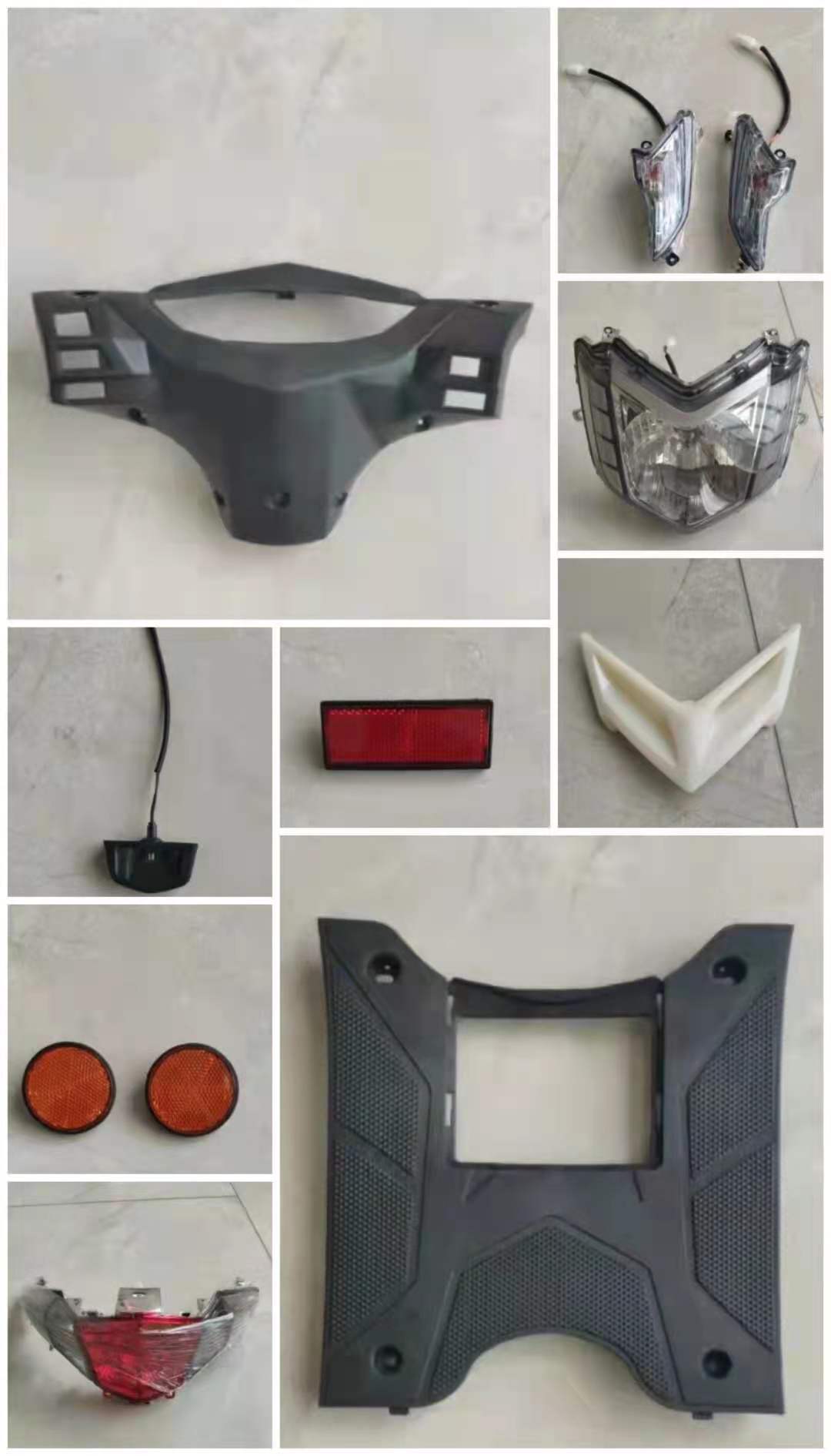 Gray Full Set Baking Paint Plastic Parts For Scooter