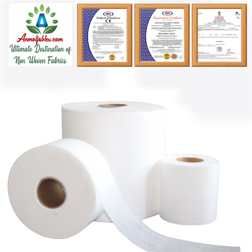 सफ़ेद स्टैंडर्ड मेल्ट-ब्लोन फ़ैब्रिक पैड और रोल्स ज़मीन और पानी पर फैले सफ़ाई के लिए