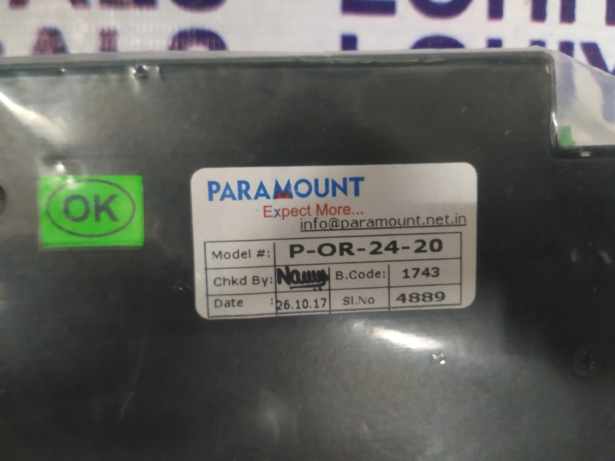 Paramount Or-ing Diode Unit P-or-24-20